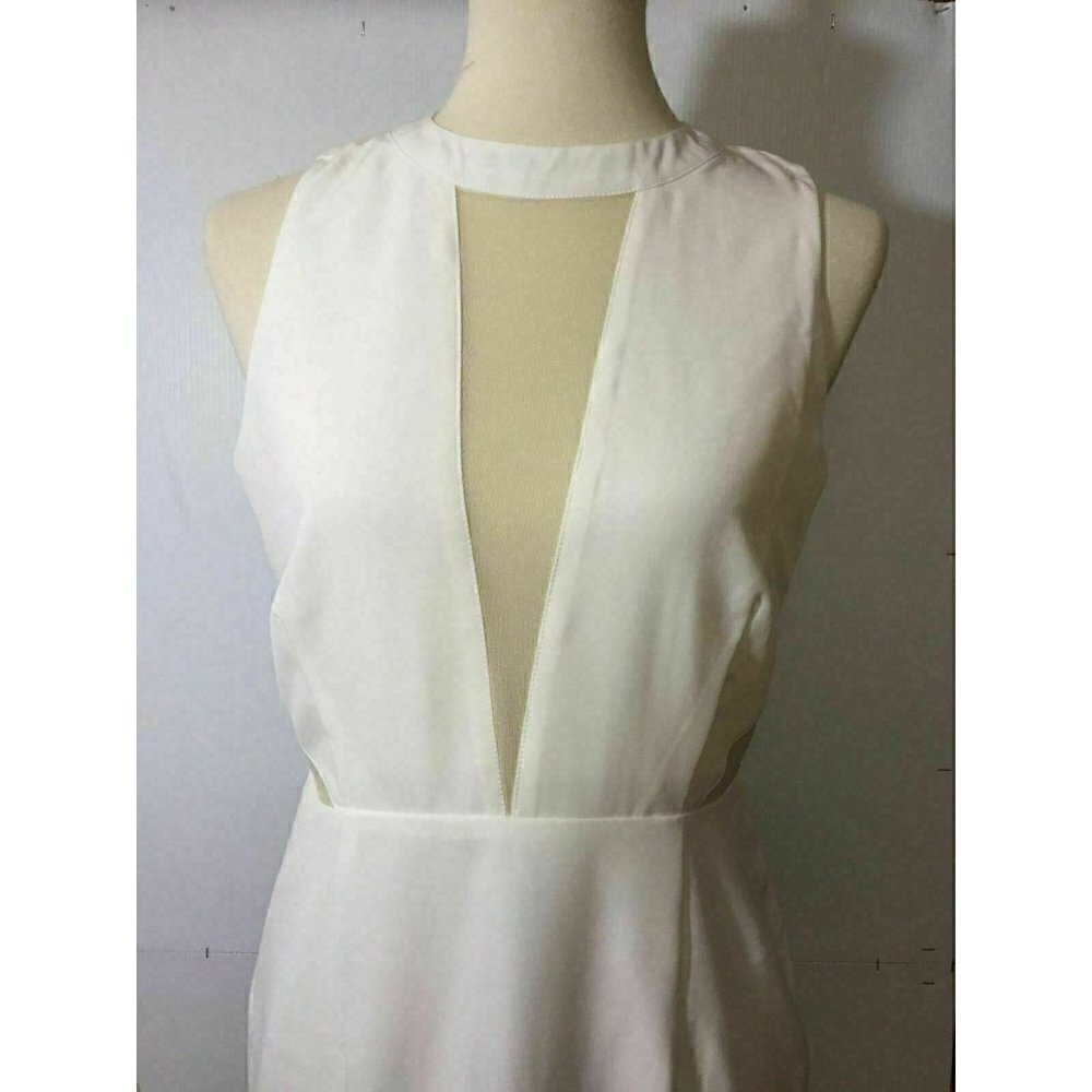 Glamorous Women's Mesh White Shift Dress M - Picture 9 of 11